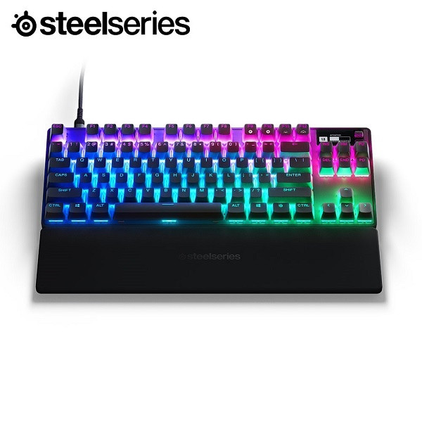 [스틸시리즈] 유선 기계식 미니키보드, Apex Pro TKL 2023 (에이펙스 프로 텐키리스) [자석축] 영문자판 [블랙/USB]